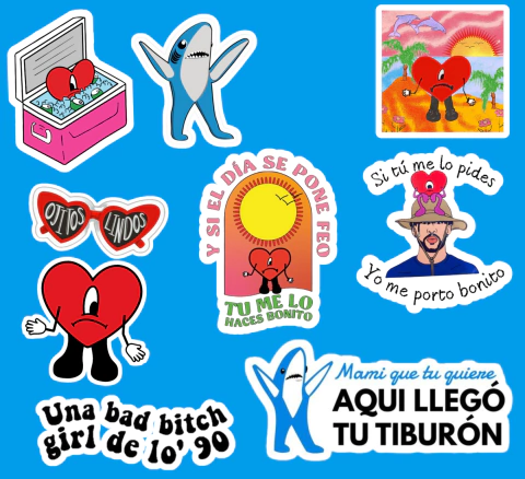 Stickers Bad Bunny Un Verano Sin Tí