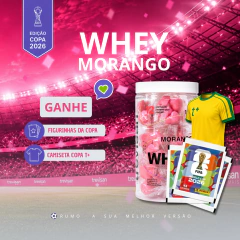 Combo HEXA - Whey Protein Morango e Ganhe uma Camisa T+ - Figurinha COPA