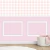 Papel de Parede Xadrez Rosa e Boiserie Sob Medida por m² - Decor Papel de Parede