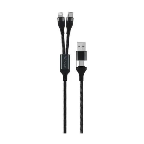 Cable 4 en 1 Wesdar USB C Lighthing