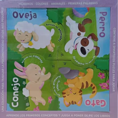 Puzzle Books Animales Cajax4Titulos - Cartone