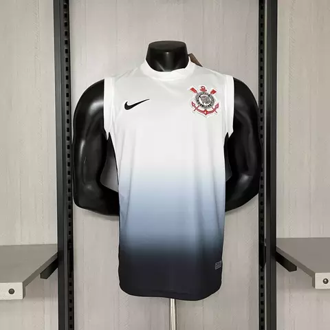 Camiseta Regata Corinthians I 2024/25 Branco e Preto - Masculina Torcedor - comprar online