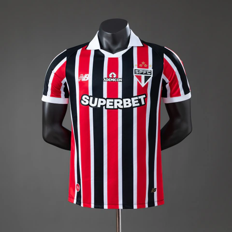 Camisa São Paulo II 2026/2027 Branco, Vermelho e Preto - New Balance - Masculina Jogador Authentic