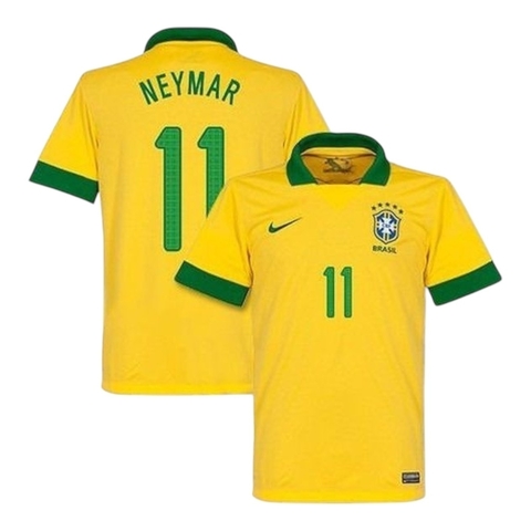 Camisa Retrô Seleção Brasileira I 2013/14 - Masculina Nike - Amarela com detalhes em verde