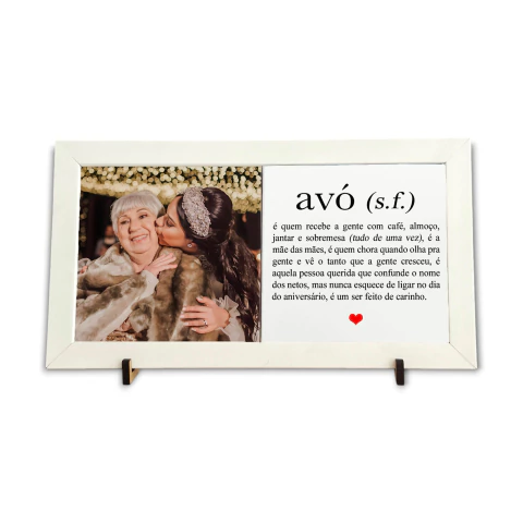 Duo de Azulejos com Foto e Definição de Avó