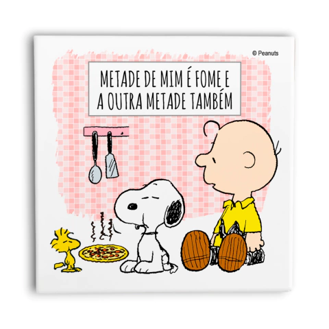 Azulejo decorativo Metade de mim é fome | Coleção Snoopy Cozinha - comprar online
