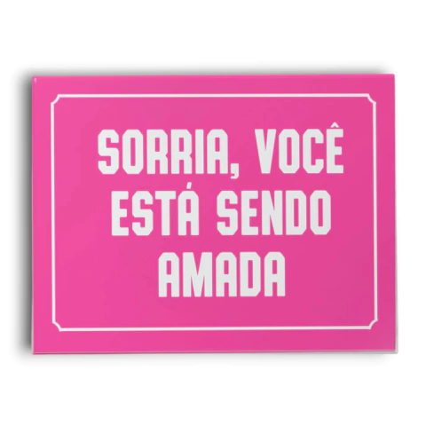 Azulejo Decorativo Sorria, Você Está Sendo Amada | Coleção Retrô | ITsLEJO - comprar online