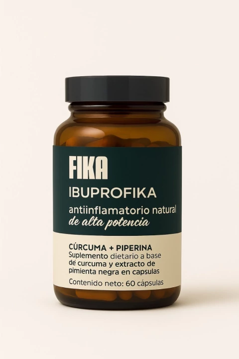 Ibuprofika - Cúrcuma + pimienta - 60 cápsulas