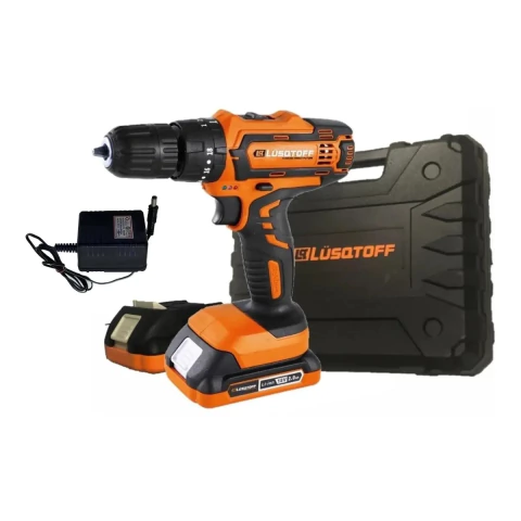 Taladro Percutor Atornillador Inalámbrico Lüsqtoff 18v 2 Baterías En Maletín