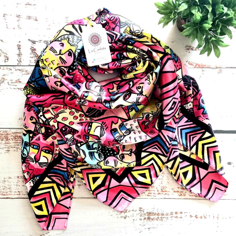 Pañuelo Tipo Seda 90x90 cms