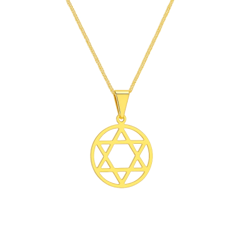 Colar Estrela de David - Banhado a Ouro 18K - comprar online