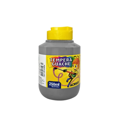 TINTA GUACHE 250ML CINZA ACRILEX