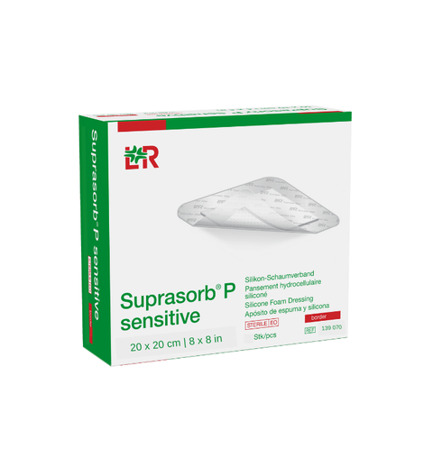SUPRASORB P 20X20 SENSIT BORDER ESP SIL