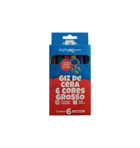 GIZ DE CERA 6 CORES GROSSO FUTURO