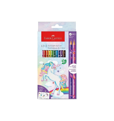 LAPIS DE COR 14 CORES UNICORN ECO FABER