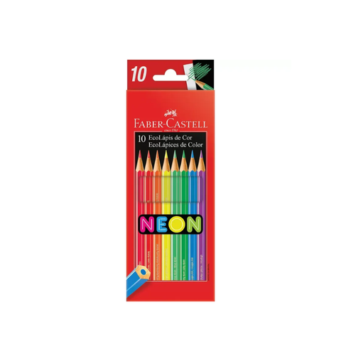 LAPIS DE COR 10 CORES NEON ECO FABER