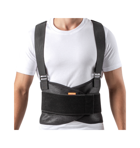 CINTA ERGONOMICA C/SUSPENSORIO P PRETO