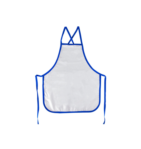 AVENTAL LISO BRANCO/AZUL MAXCRIL