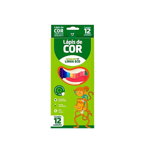 LAPIS DE COR 12 CORES LINHA ECO LEONORA