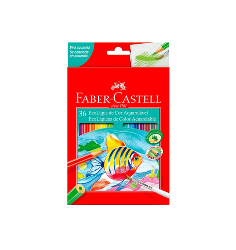 LAPIS DE COR 36 CORES AQUARELA ECO FABER