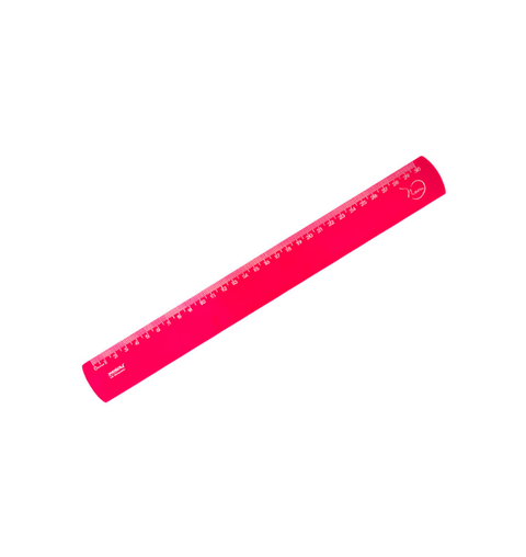 REGUA 30CM NEON ROSA MAXCRIL
