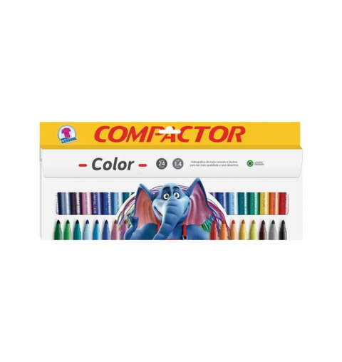 CANETA HIDROGRAFICA 24 CORES COLOR JUMBO