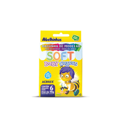 MASSA MODELAR SOFT BABY COLOR 6COR 90G