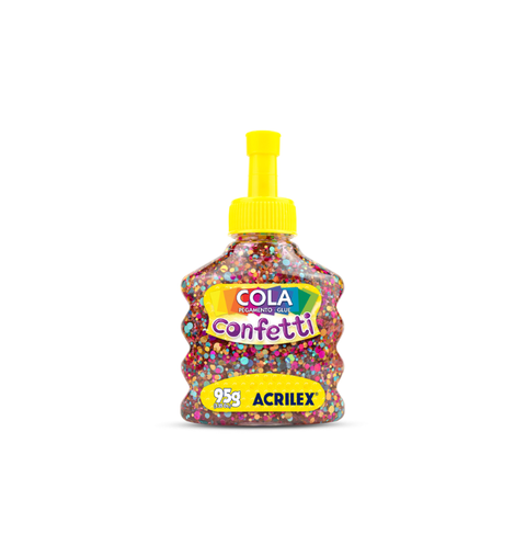 COLA CONFETTI 95G TUTTI-FRUTTI ACRILEX