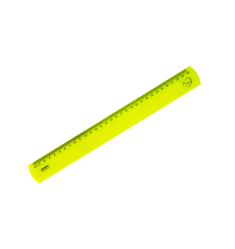 REGUA 30CM NEON AMARELA MAXCRIL