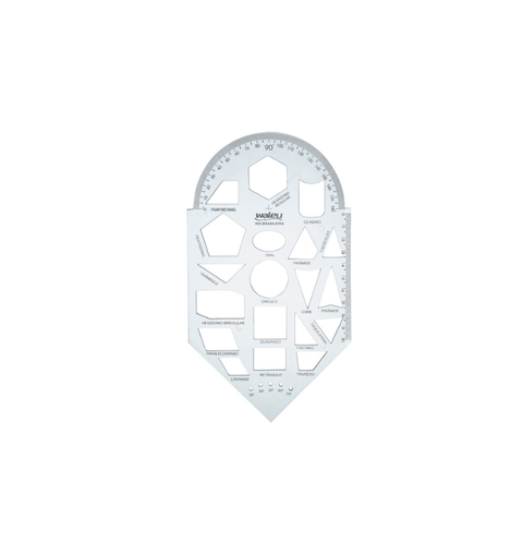 REGUA GABARITO P/GEOMETRIA CRIST MAXCRIL