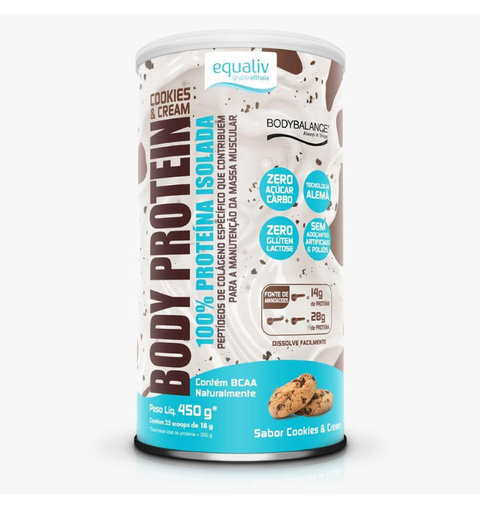 BODY PROTEIN COOKIES+CREAM 450G EQUALIV