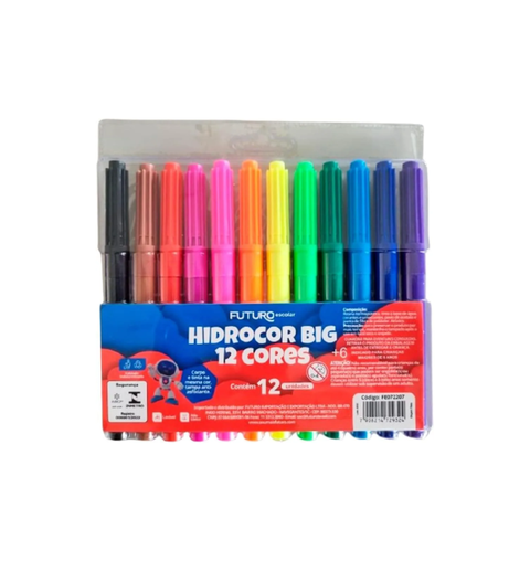 CANETA HIDROCOR BIG 12 CORES FUTURO