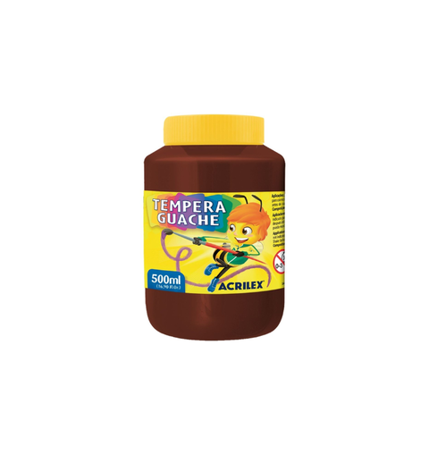 TINTA GUACHE 500ML MARROM ACRILEX