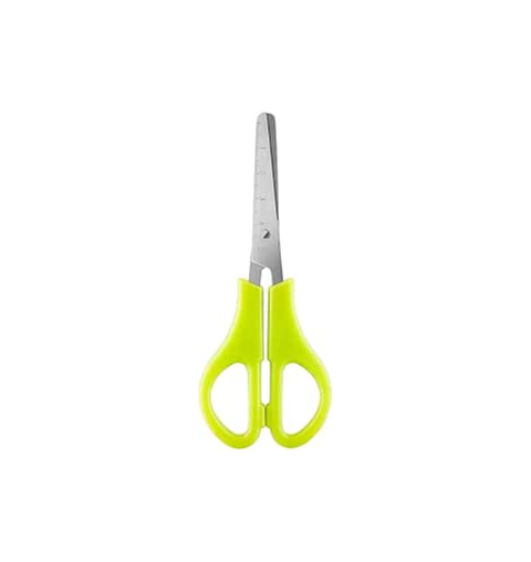 TESOURA ESCOLAR C/REGUA 13CM NEON BRW