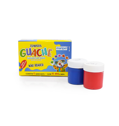 TINTA GUACHE 15ML 6CORES MAXCRIL