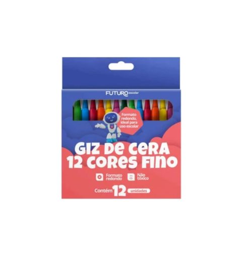 GIZ DE CERA 12 CORES FINO FUTURO