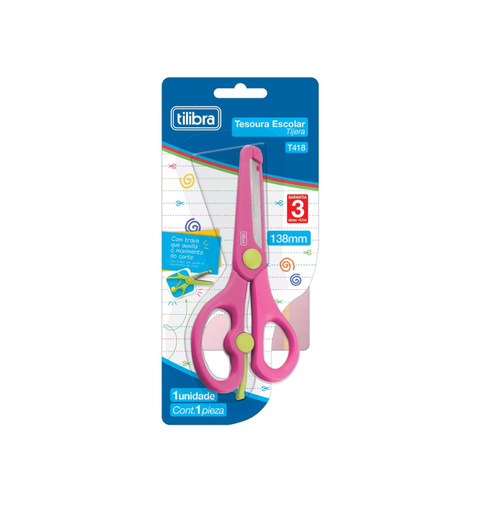 TESOURA ESC T418 138MM SORT BL TILIBRA