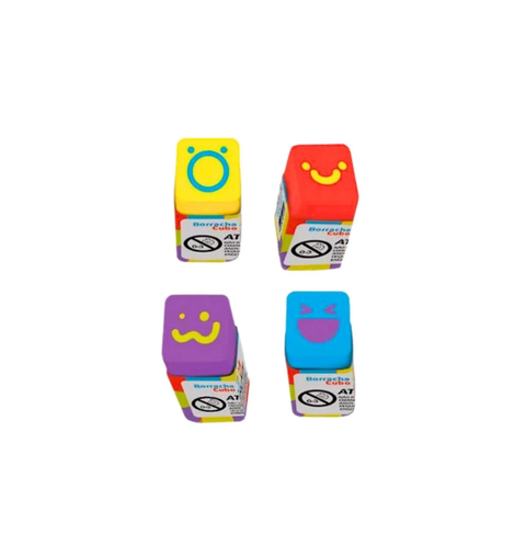 BORRACHA ESCOLAR CUBO DECORADA JOY LEO