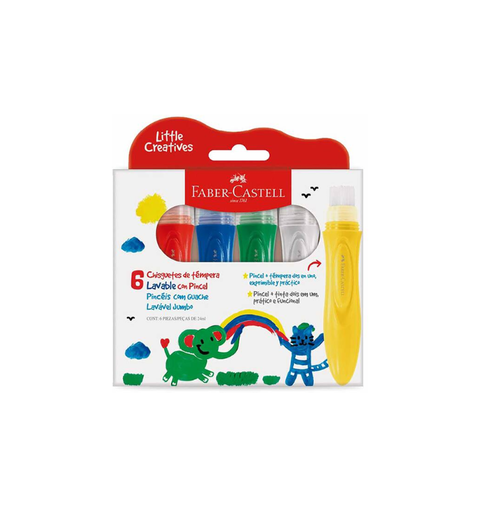 PINCEIS C/GUACHE 6PCS L.CREAT F.CASTELL
