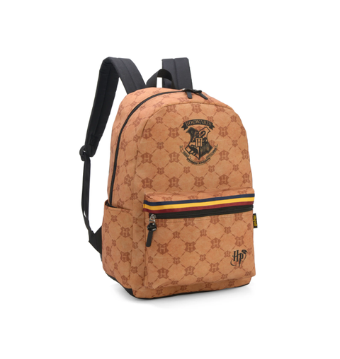 MOCHILA H.POTTER HOGWARTS MARROM MAXLOG