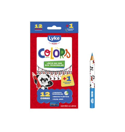 LAPIS DE COR 12 COR C/APONT TRIANGULAR