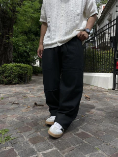 Pantalon Lino Negro - comprar online