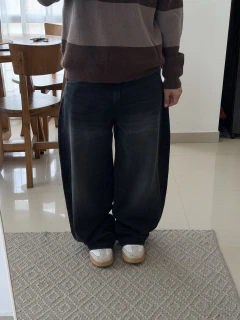 Jean Baggy Worn Black - comprar online
