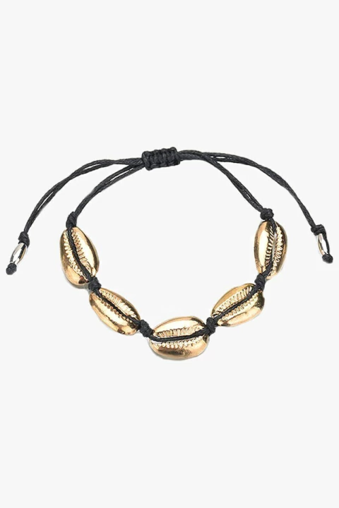 Pulseira de Cordão Com Búzios Dourado - comprar online