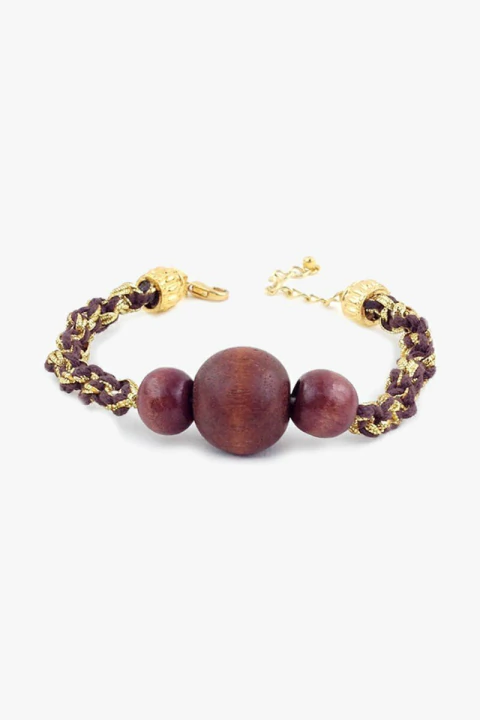Pulseira Étnica de Cordão com Bolas - comprar online