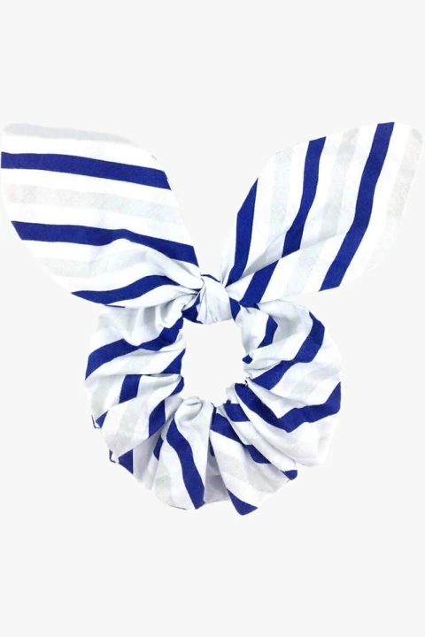 Scrunchie Laço Listra Marinho - comprar online
