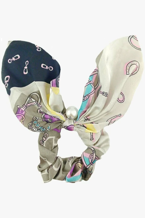 scrunchie para cabelo scrunchie com laço scrunchie estampado com laço elástico de cabelo scrunchie sweet lucy acessorios de cabelo