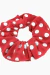 Scrunchie Donut Vermelho Poá na internet