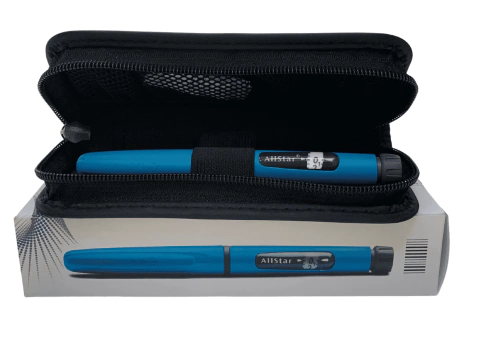 Caneta Recarregável AllStar Azul Sanofi Aventis