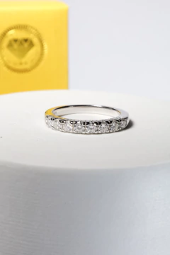 ANEL APARADOR ALIANÇA RUSSA MOISANITE -0.1CT- 3MM - LETY 925